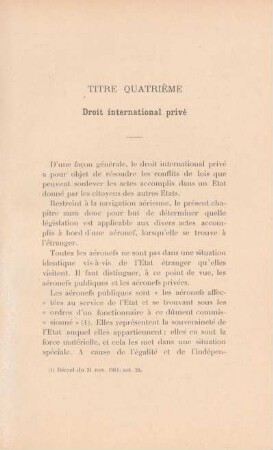 Titre quatirème. Droit international privé