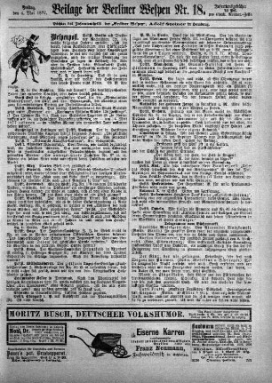 Beilage der Berliner Wespen Nr. 18