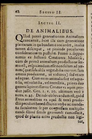 Sectio II. De Animalibus.