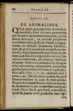 Sectio II. De Animalibus.