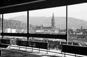Freiburg: Blick vom Dach des Chemischen Institutes auf Stadtkern und Münster
