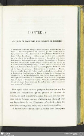 Chapitre IV Allures et accidents des couches de houille