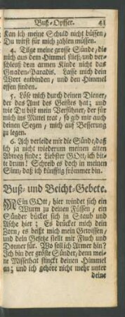 Buß- und Beicht-Gebete