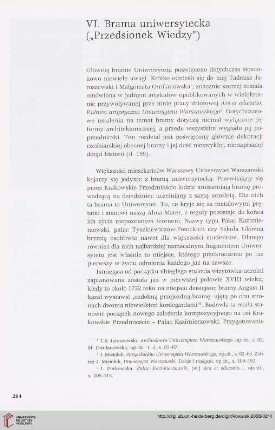 VI. Brama uniwersytecka („Przedsionek Wiedzy“)