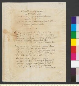 Brief von Müller, Friedrich Theodor Adam Heinrich von an Goethe, Johann Wolfgang von