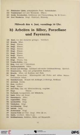Mittwoch, vormittags 10 Uhr (Nr. 325-538)
