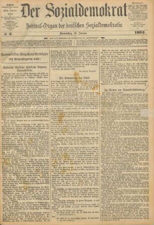 No 5. Donnerstag, 29. Januar 1885.