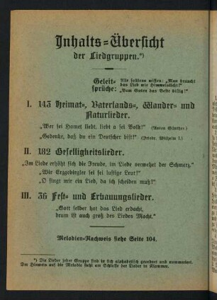 Inhalts-Übersicht
