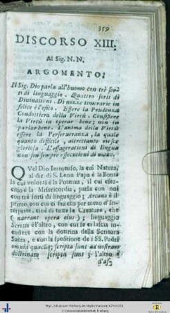 Discorso XIII.