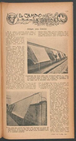 Abrigos para frutales : El campo y la chacra