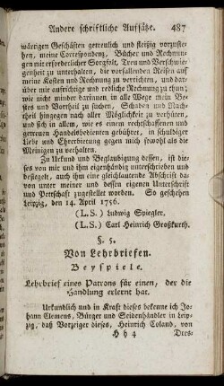 § 5. Von Lehrbriefen.