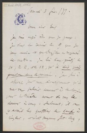 Brief an Léon Grus und Éditeurs de musique Grus <Paris> : 03.02.1877