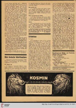 Beachtenswerte Bücher und Tonwerke