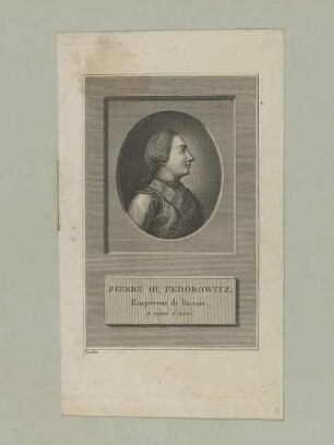 Bildnis des Pierre III. Fedorowitz, Empereur de Russie