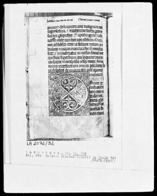 Psalterium — Initiale D (omine exaudi), Folio 85 verso