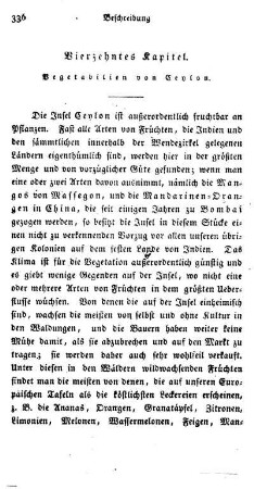 Vierzehntes Kapitel - Vegetabilien von Ceylon.