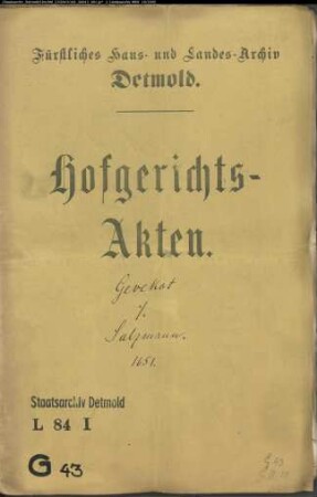Gevekotscher Kurator zu Leese gegen Anton Salzmann, Konduktor zu Leese - Gutspacht
