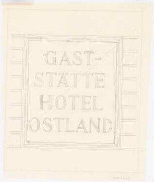 Park Hotel, Posen: Restaurantschild 1:10