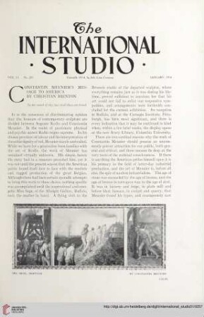 Constantin Meunier's message to America