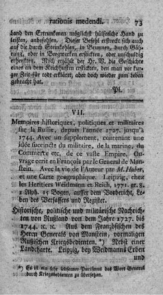 Mémoires historiques, politiques et militaires sur la Russie, depuis l'année 1727 jusqu'à 1744.