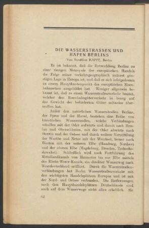 Die Wasserstraßen und Häfen Berlins