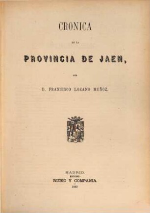Cronica de la provincia de Jaen