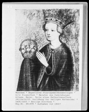 Teile eines Katharinenaltars — Die heilige Dorothea