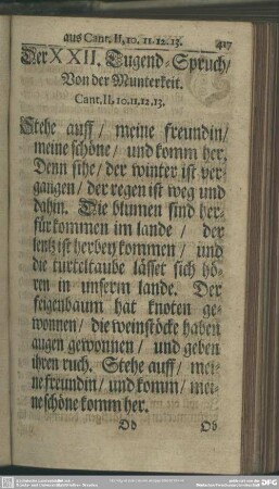 Der XXII. Tugend-Spruch, Von der Munterkeit