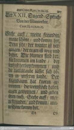 Der XXII. Tugend-Spruch, Von der Munterkeit