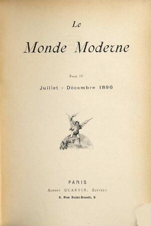 Le monde moderne . 4. 1896 = Jg. 2
