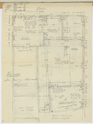 Altes Haus Altperverstraße, Salzwedel: Grundriss 1.OG (aus: Skizzen- und Fotoalbum 29)