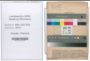 Entnazifizierung Heinrich Hueske , geb. 04.12.1908 (Tierarzt)