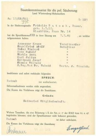 Batsch, Fridolin
