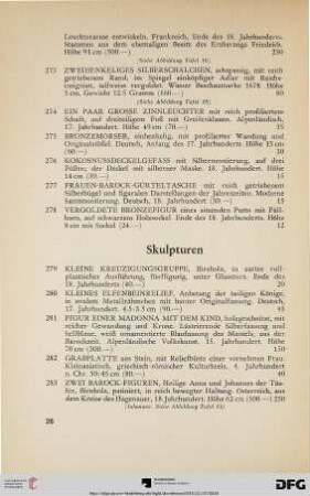 Skulpturen (Nr. 279-285)