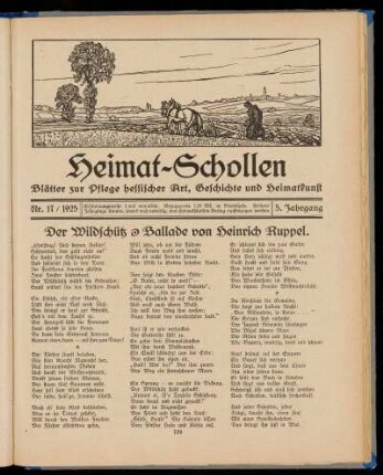 Heimat-Schollen 5. Jahrgang, Nr. 17, 1925