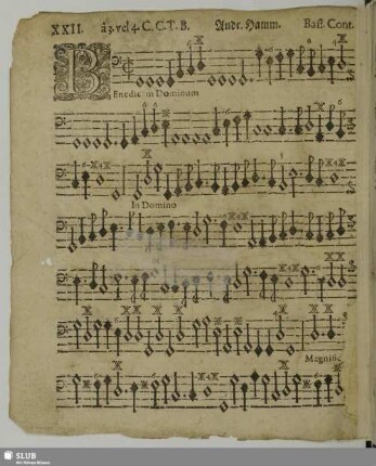 XXII.: Benedicam Dominum