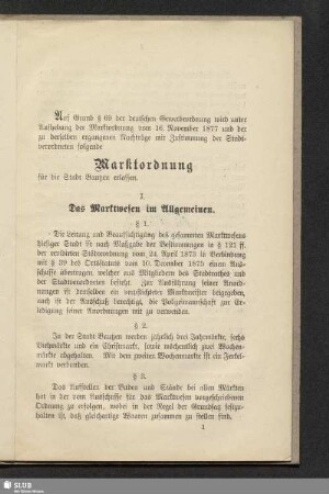 Marktordnung vom 31. Mai 1892