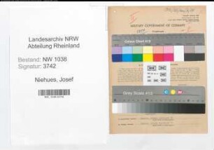Entnazifizierung Josef Niehues , geb. 15.03.1908 (Lokfuehrer)