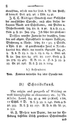 D. Schreibekunst.