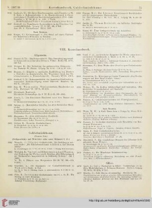 VIII. Kunsthandwerk