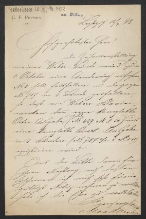 Brief an Friedrich Wilhelm Jähns : 18.04.1878