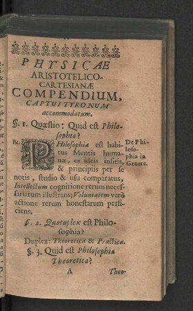 Physicae Aristotelico-Cartesianae ...