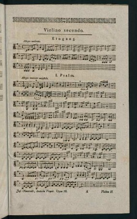 1-7, Violino II. Deutsche Vesper, Hymne und 4 Antiphonen