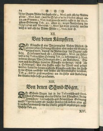 XIII. Von denen Schwib-Bögen