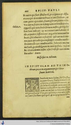 In Epistolam ad Thimotheum priorem argumentum.