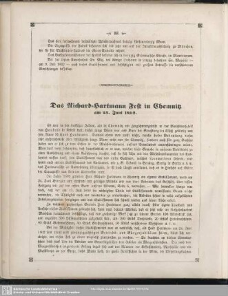 Das Richard-Hartmann Fest in Chemnitz am 24. Juni 1862