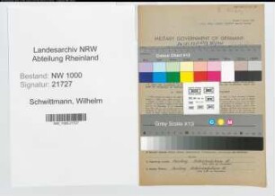 Entnazifizierung Wilhelm Schwittmann, geb. 28.09.1896 (Postangest.)