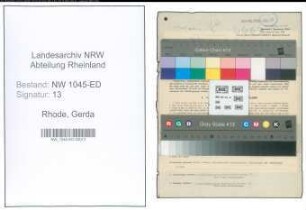 Entnazifizierung Gerda Rhode , geb. 05.07.1912 (Lehrerin)