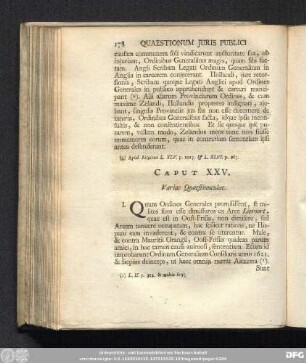 Caput XXV. Variae Quaestiunculae.