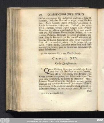 Caput XXV. Variae Quaestiunculae.